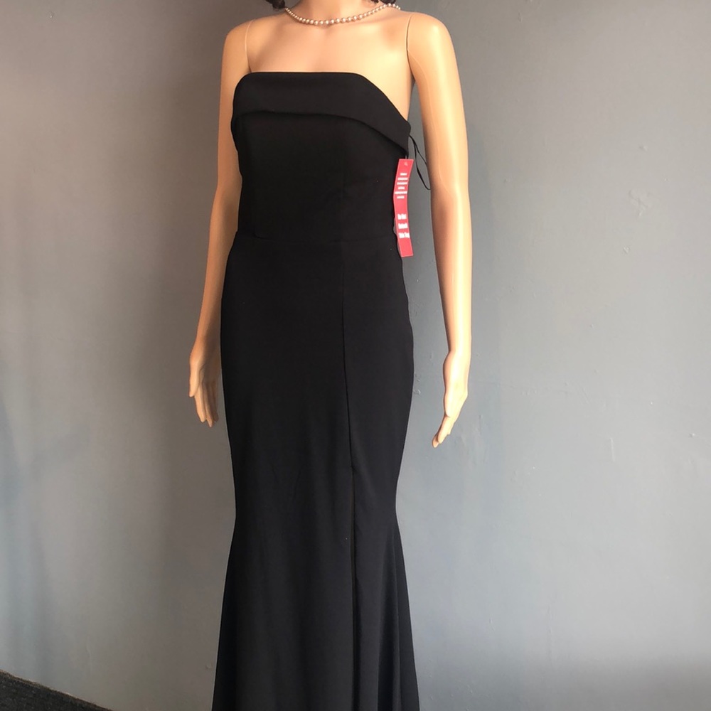 Black strapless formal dress size 5